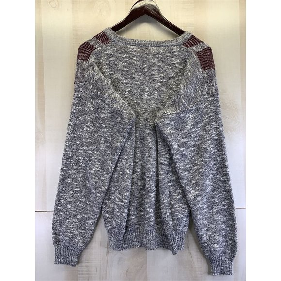 Vtg 80s-The Fox Collection Men Wool Blend V Neck Knit Sweater Pullover Sz L-6538 - Picture 5 of 5